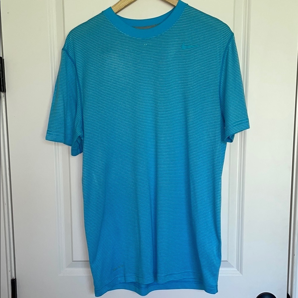 Nike Men’s Dri-Fit Short Sleeve Shirt Blue L